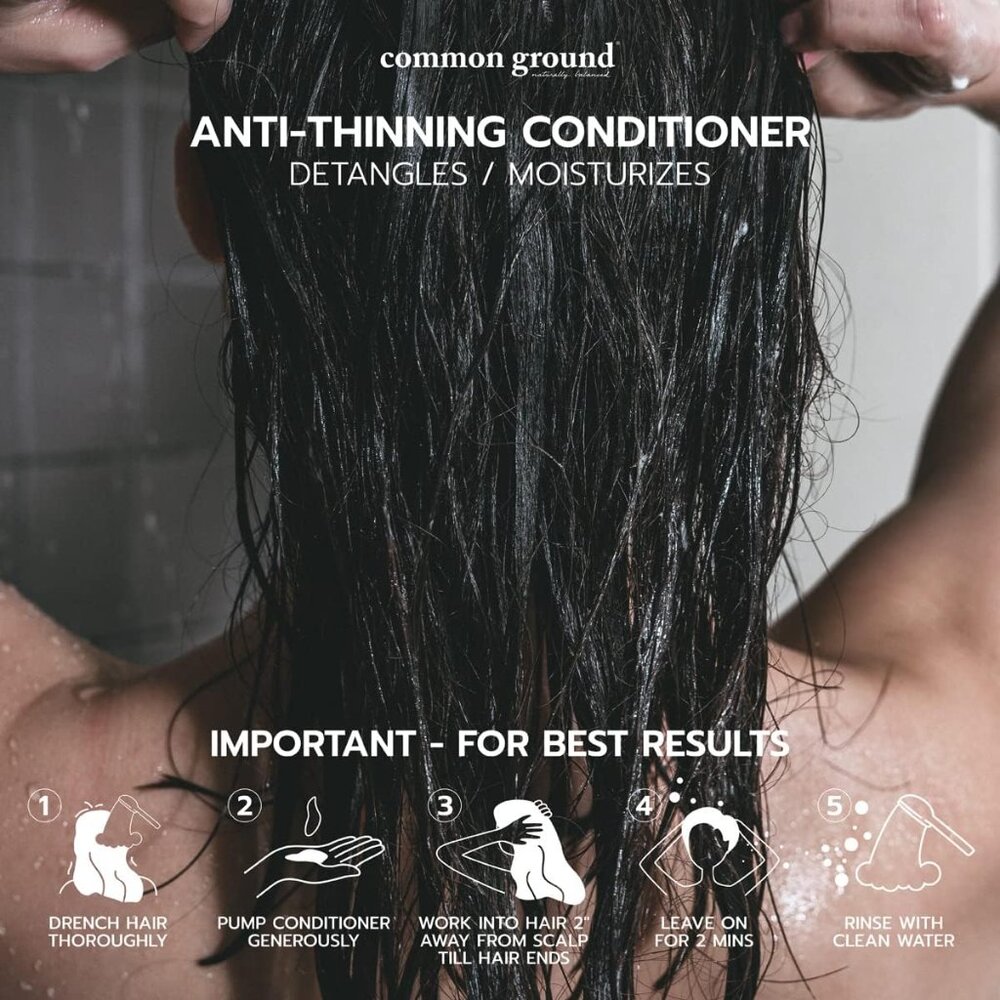 NEW - Common Ground Natural Anti-Thinning Shampoo Conditioner Set Rosemary scent - Picture 6 of 9